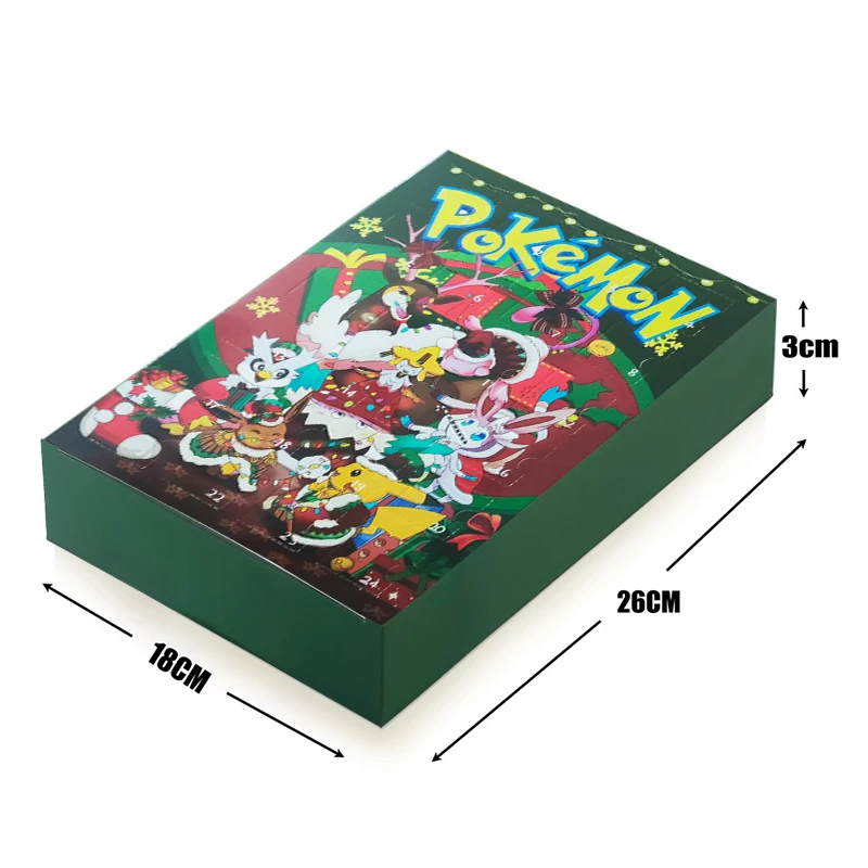 24 unids/set figura de Pokémon calendario de Adviento de Navidad caja ciega regalo Pikachu Kawaii Pikachu Anime figura acción PVC modelo niños juguete