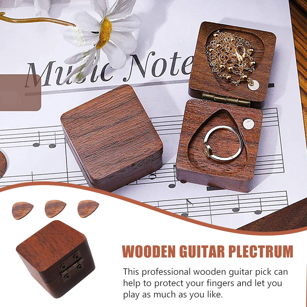 

Set Guitar Picks Plectrum Thumb for Acoustic Bass Solid Wood Electric Playing