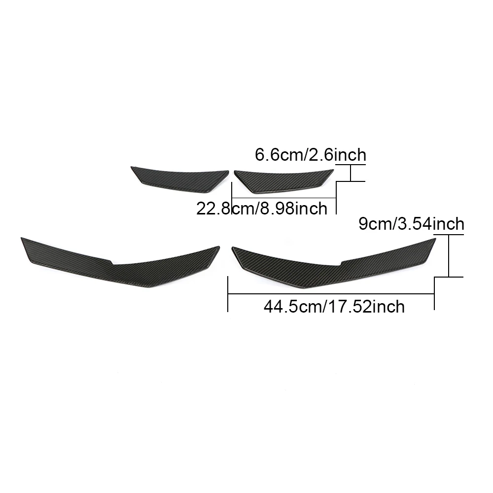 

Customized product Comfort Carbon Fiber Front Bumper Canards Fins Splitter Auto Body Kit forAudi R8 V10 -2 Door 2016 - 2018