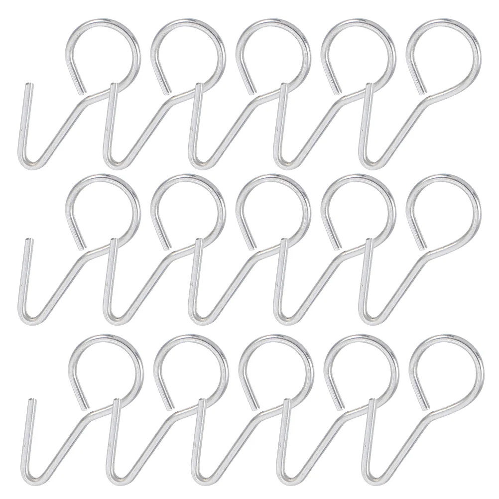 50 Pcs Car Seat Cushion Cover Hardware Ordinary Metal Hooks Fixing Rv Trailer Accessories Silver Travel