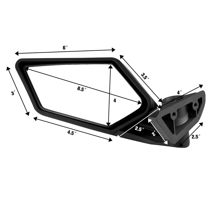 Specchietti retrovisori laterali UTV sinistro e destro Specchietto retrovisore regolabile per Can Am Maverick X3 per Suzuki King Quad 2017-2022