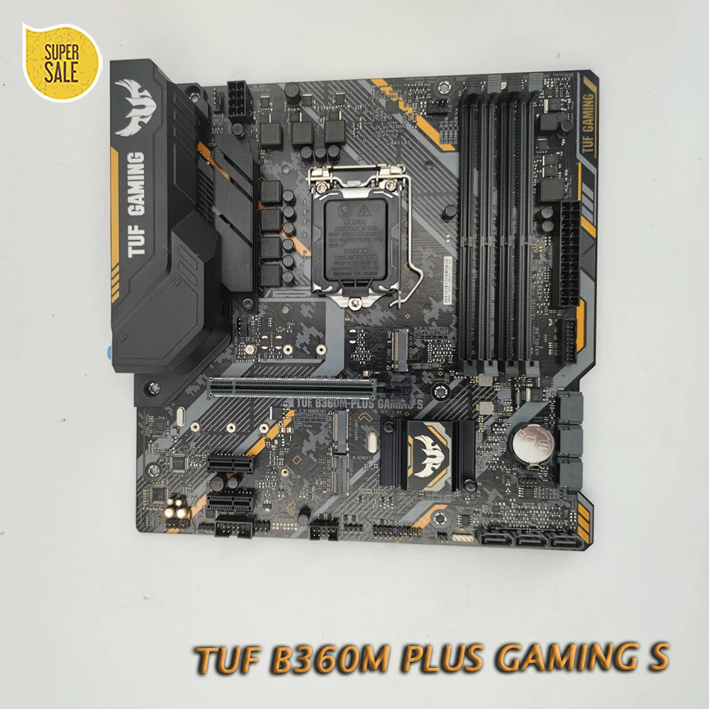 For ASUS TUF B360M-PLUS GAMING S Desktop Motherboard for LGA 1151 DDR4 USB3.0 USB3.1 64GB