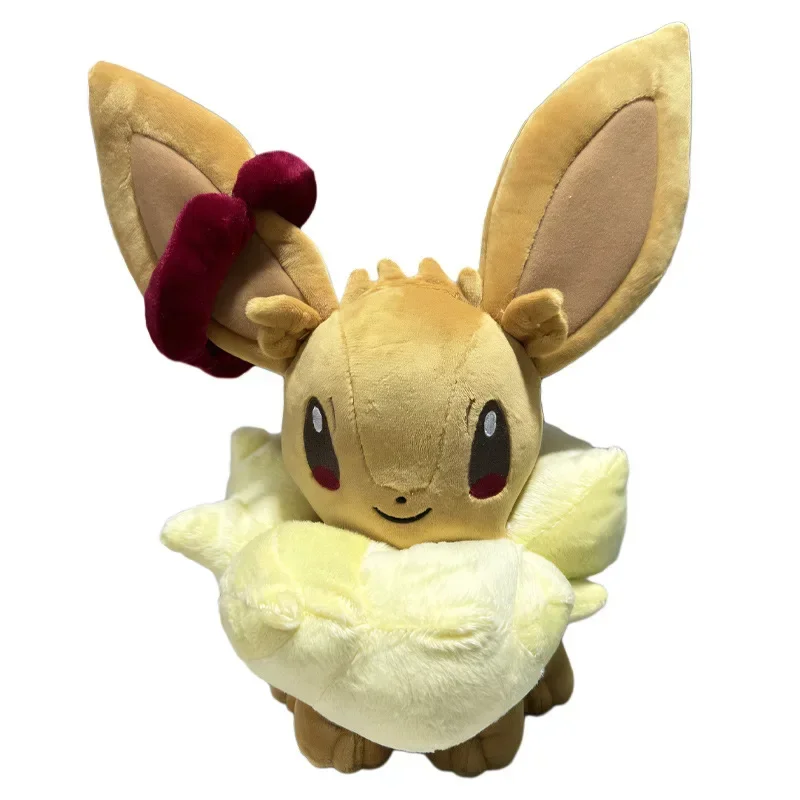 40cm Eevee Plush Toys Pokemon Anime Doll Cute Ornament Pokémon Collection Eeveelution Stuffed Plushie Gift for Kids Christmas