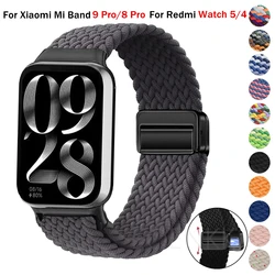 Nylon Strap For Xiaomi Mi Band 9 Pro 8 Pro SmartWatch Magnetic Strap Bracelet Wristband Replacement pulsera For Redmi Watch 5 4