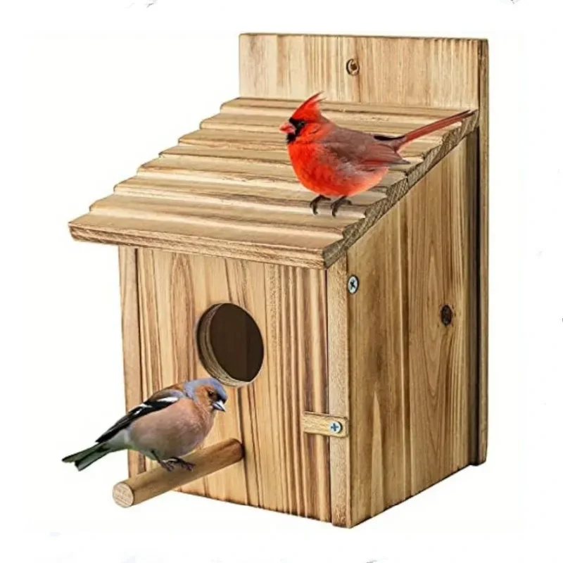 

Outdoor Bird House, Outdoor Wooden Bird House, Bird Nest, Outdoor Hanging or Wall Mounted Bird House