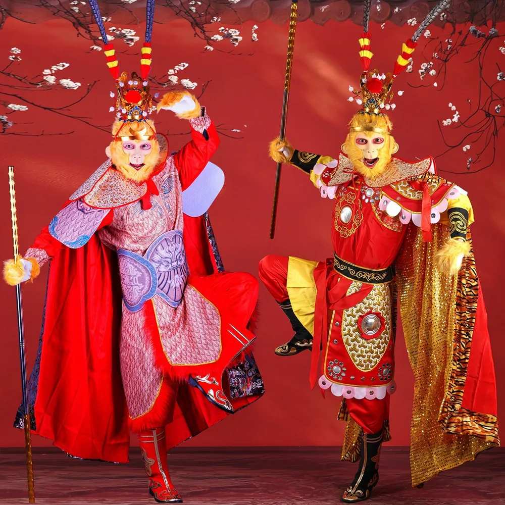Costume d'armure Sun wukong, grande sauge égale au paradis, roi singe, vêtements de fête, Costume entier (bâton non inclus)