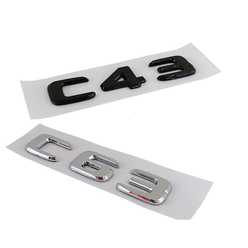 3D ABS Chrome Letters Car Rear Trunk Badge Sticker Emblem Logo for Mercedes C63 C43 G65 W205 W204 G65 4MATIC CDI Accessories