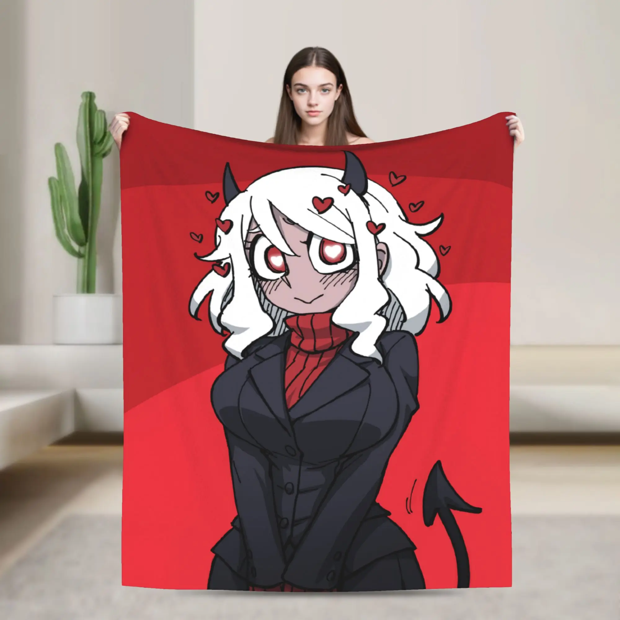Comfort Contradiction Helltaker Lucifers Modeus Blanket Merch Sofa Decorative  Blanket Throw Ultra-Soft Fleece for Travel