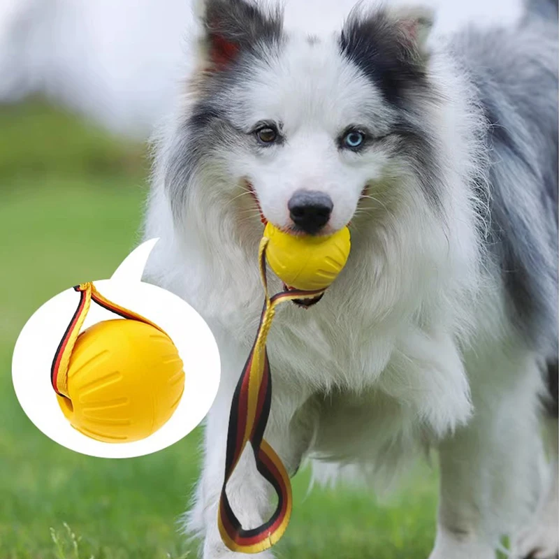 

Dog Toys Balls Interactive Treat Rope Rubber Leaking Balls for Small Medium Dogs Chewing Bite Resistant Pet Tooth Cleaning