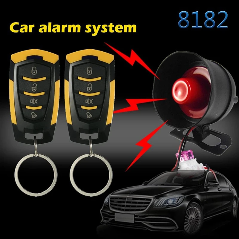 Car Horn Siren Alarm Security Protection System With 2 Remote Controls 7-Level Sensitivity Anti-Theft Device