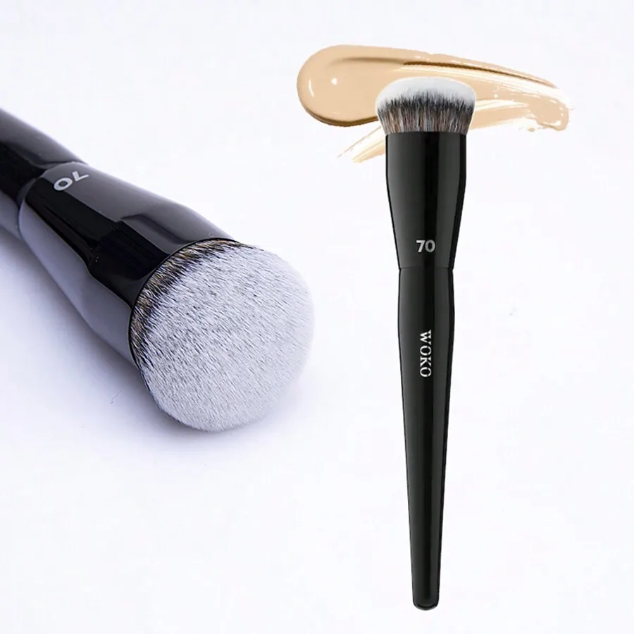 

1pc Large Foundation Brush With Round Head, Professional Synthetic Hair Makeup Brush For Contouring,Foundation Brush,Concealer Brush,Blush Brush,Contour Brush,Blush Brush,Bronzer Brush,Powder Brush,Foundation Brush,Blush Brush,Giveaways