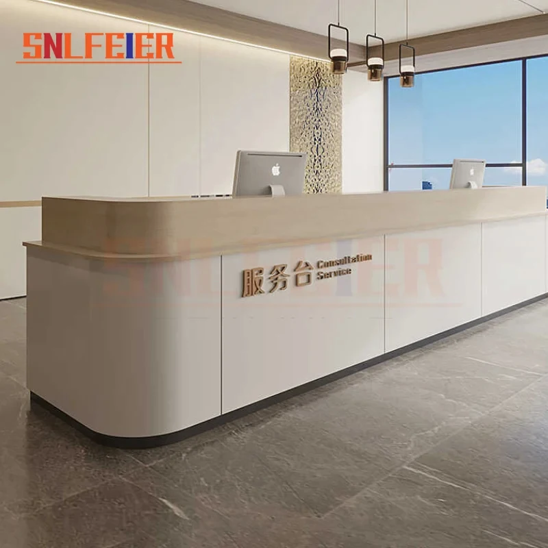 custom.Custom Luxury Reception Desk Beauty & Spa Salon Professional Front Office Counter with Custom Design