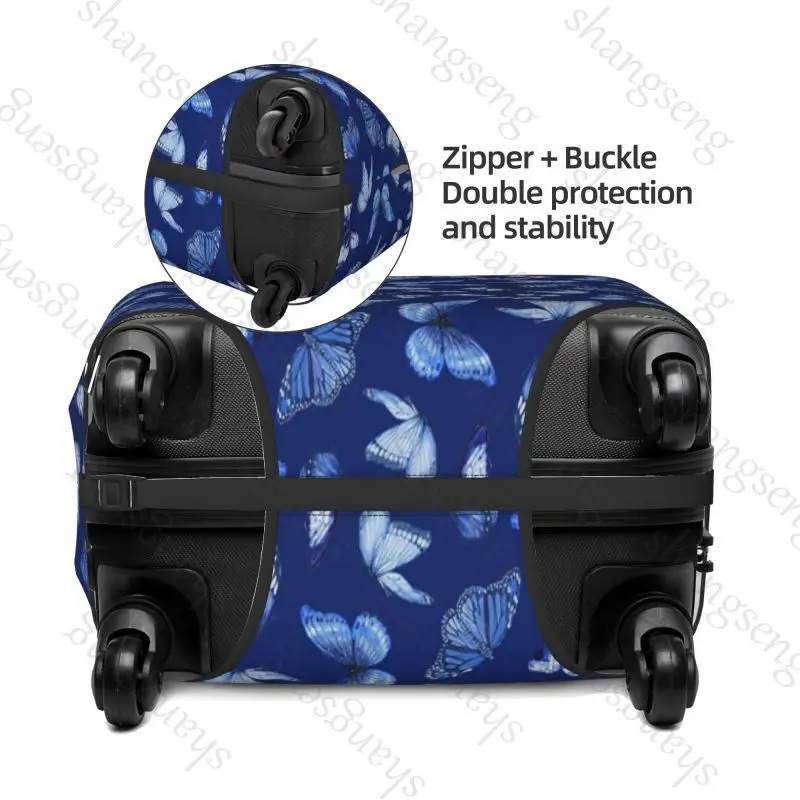 Butterfly Travel suitcase protective case, suitcase cover, elastic protection, washable Luggage cover, 18-32 in