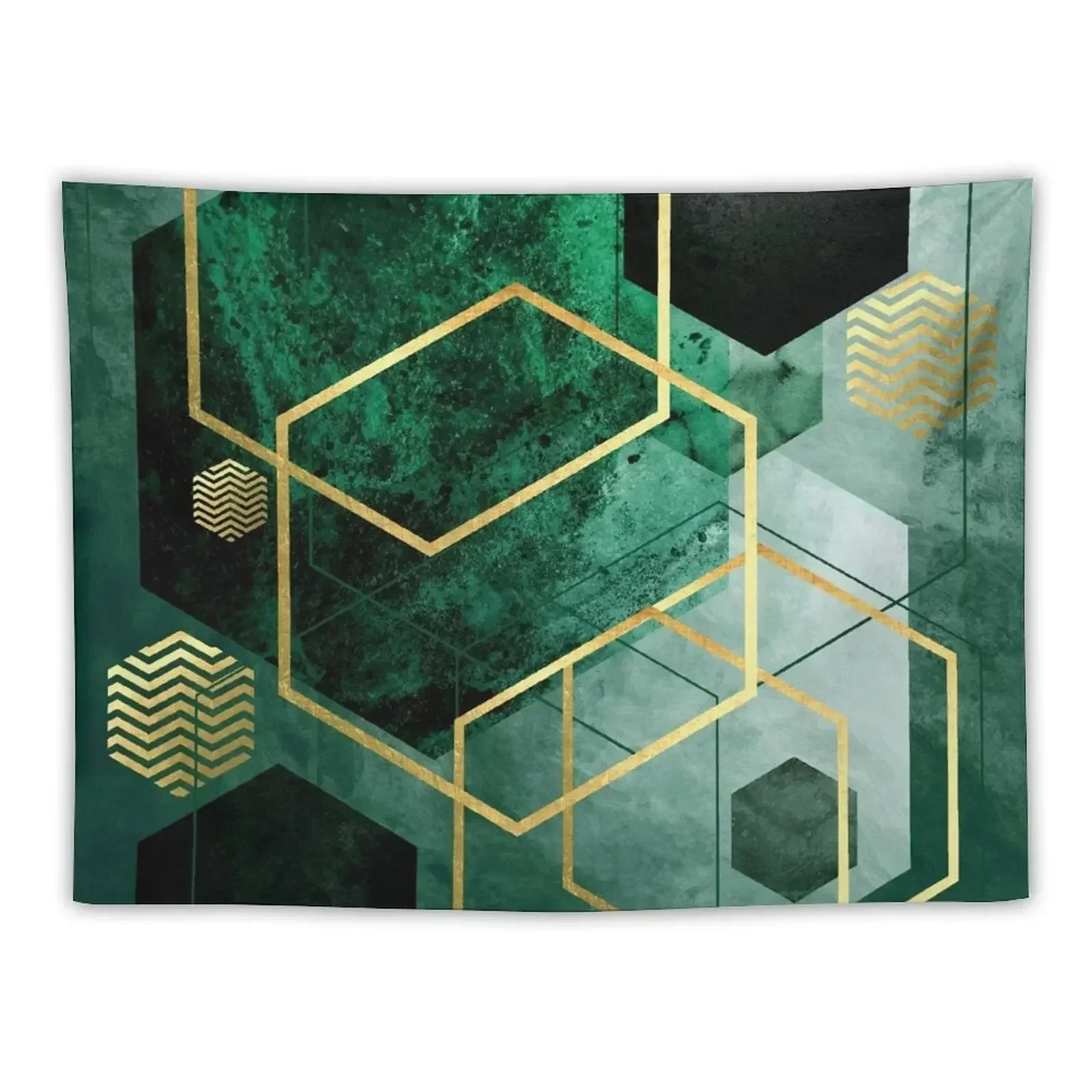 

Emerald Green Geo Tapestry Room Decoration Accessories Decor Home Tapestry