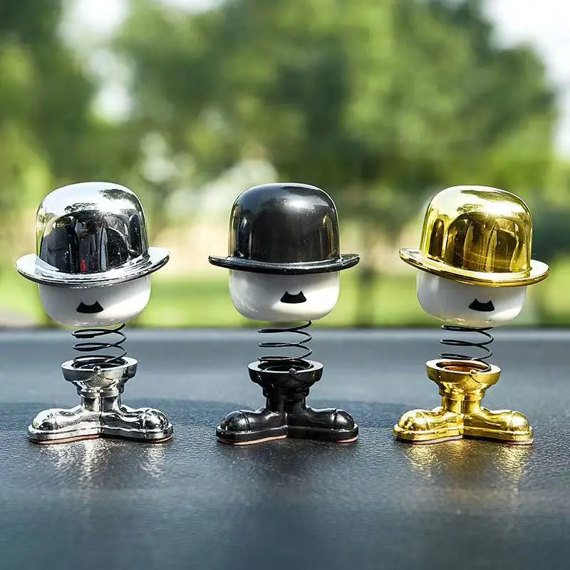 Nodding Cute Chapli Car Shake Head Dolls Dashboard Car Decoration Accessories Auto Shaking Head Toy for Automoibles Car-styling