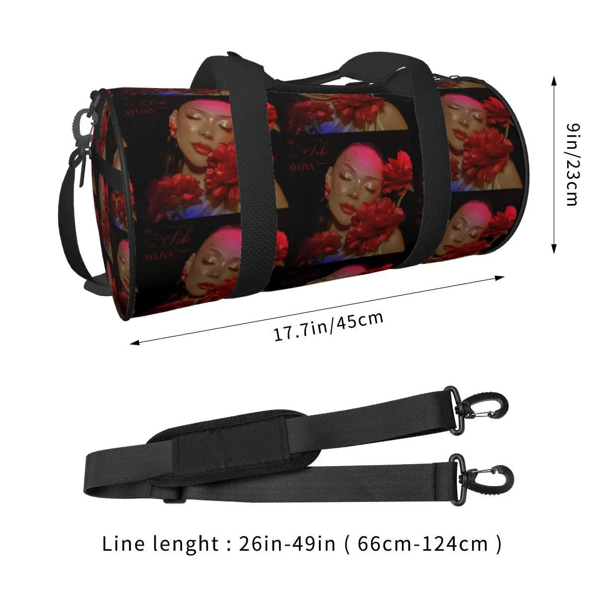 Ayliva In Liebe Large Duffle Gym Bag Multi-Functional Duffle Travel Bags Handbags Fitness bag