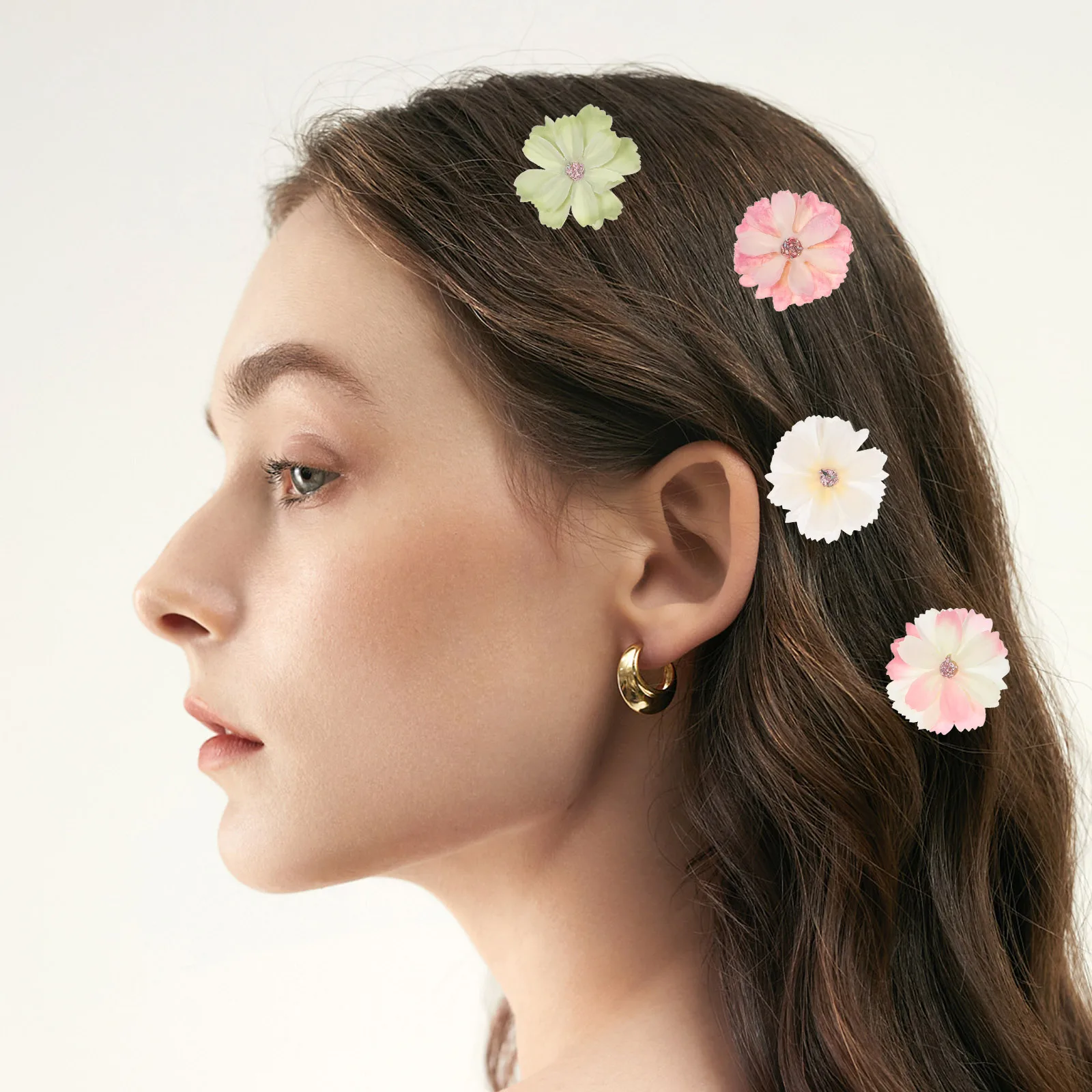 

100 pcs Double Layer Butterfly Flowers Silk Cloth Wedding Home Decor Crafts Party Ornaments Flower Bows Appliques Bride