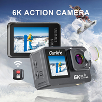 M82TR Action Camera 6K WiFi Anti-shake 4K 60FPS Dual Screen 170° 30M Waterproof 5X Zoom Sport Camera With Remote Control