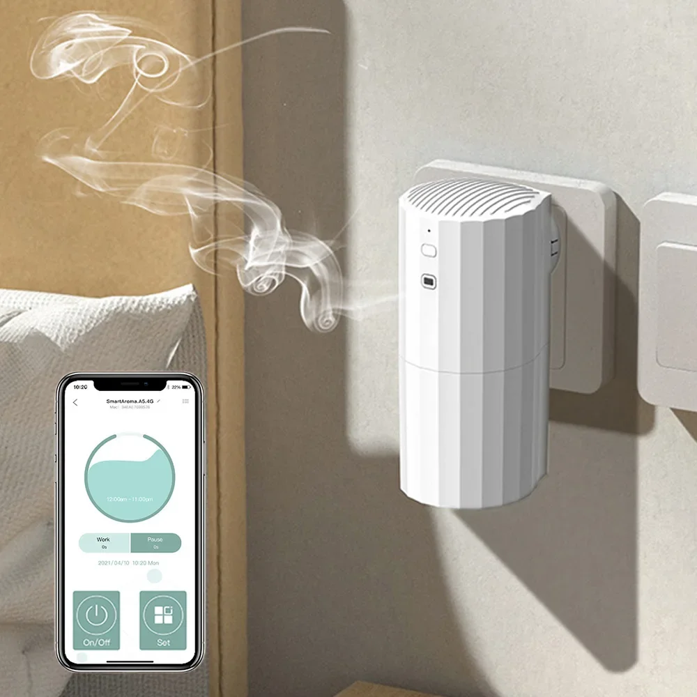 Hotel Wc Diffusore automatico di aromi Macchina per profumi Oasi aromatico elettrico Aromatizzatore per ambienti domestici Controllo app Bluetooth