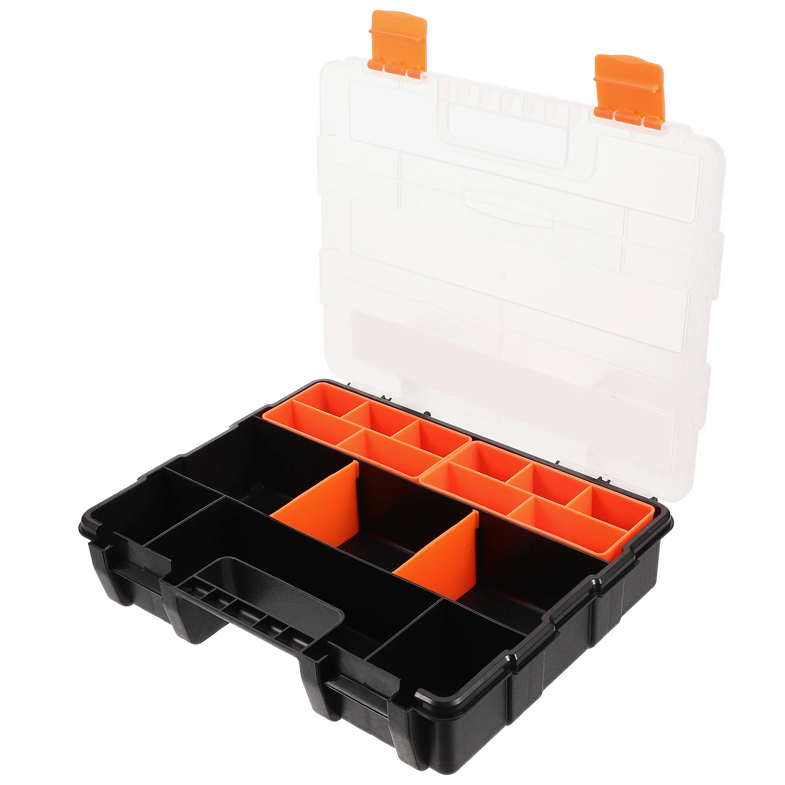 صندوق منظم أجزاء صغيرة من البلاستيك المتين حاوية تخزين أدوات متعددة الشبكات لإصلاح السيارات ولحام النجارة