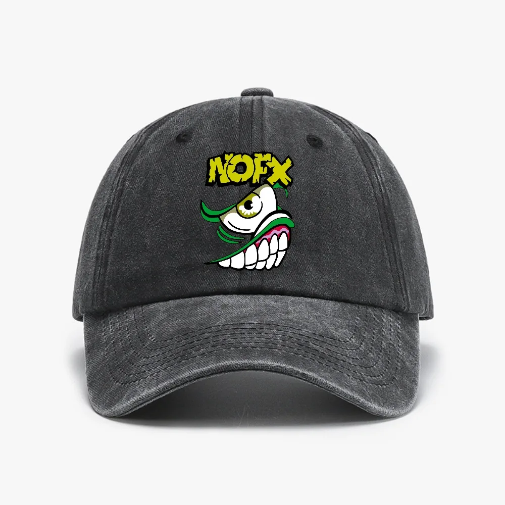 

NOFX Rock Band Men Baseball Cap Simple Style Suitable for Men and Women hat Breathable Distressed Washed hats