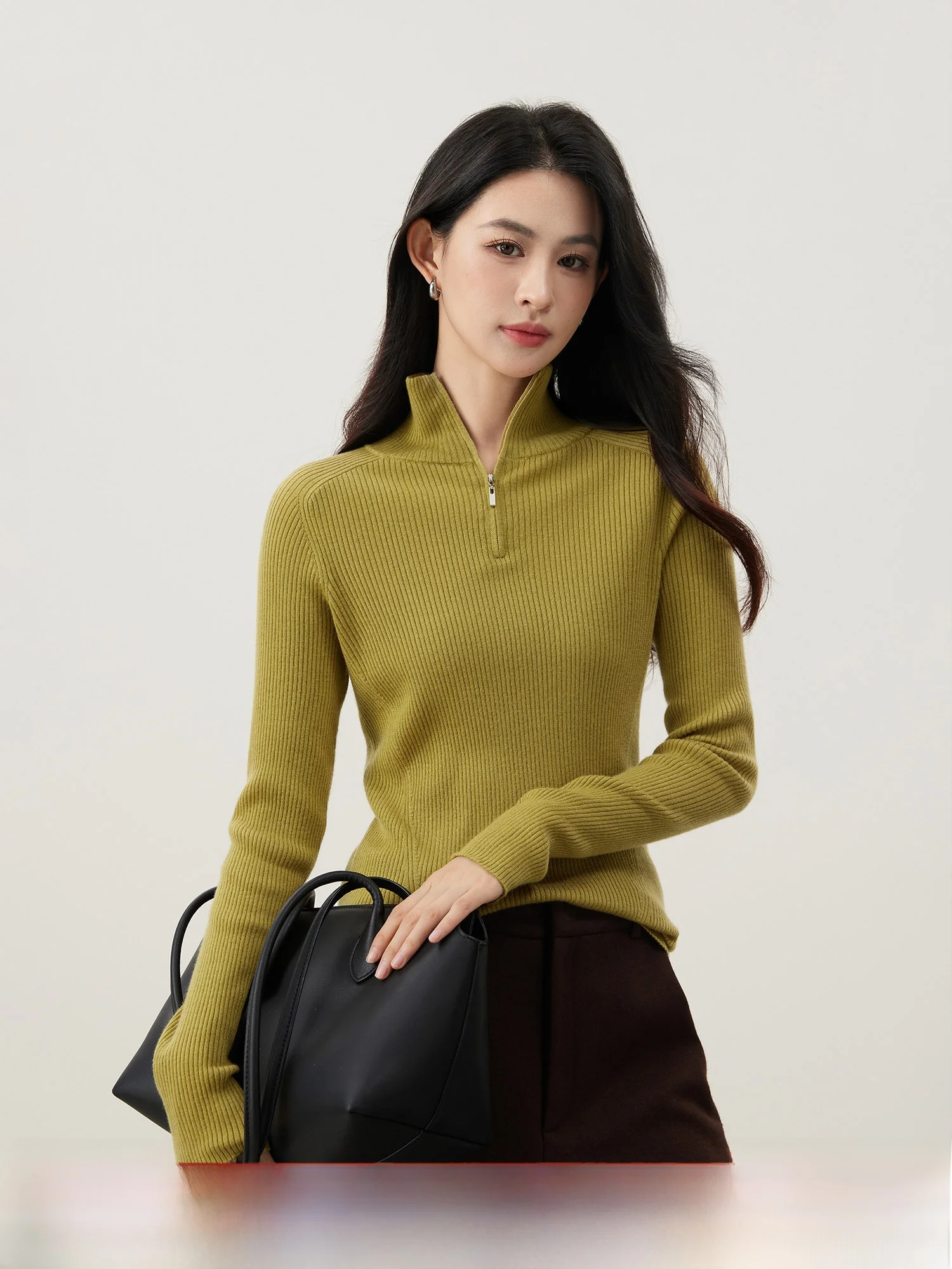 

Облегающий шерстяной трикотаж, женский воротник-стойка, основа irt Ele Sle, мягкая шерстяная смесь, длинная сверовая длина, верхняя одежда