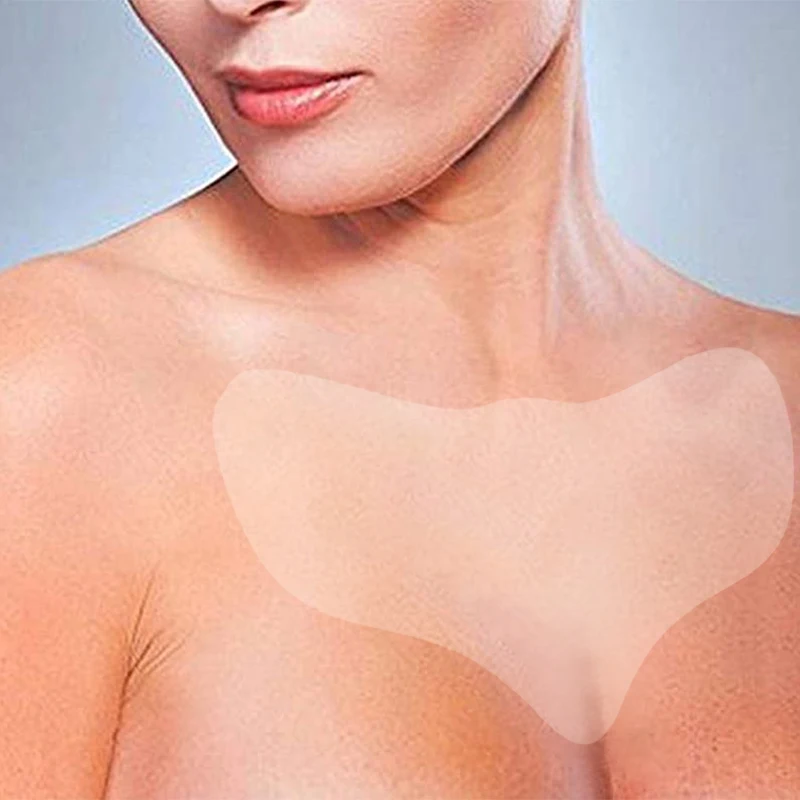 Wielokrotnego użytku T Anti Wrinkle Chest Pad Silicone Transparent Removal Patch Face Skin Care Anti Aging Breast Lifting Chest Patch Flesh