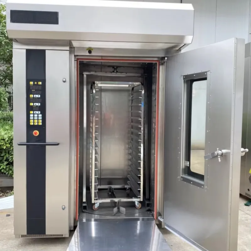 Baking Machine Electric Gas 12 Trays Hot Air Rotary Convection Oven Biscuit Bread Baking Oven