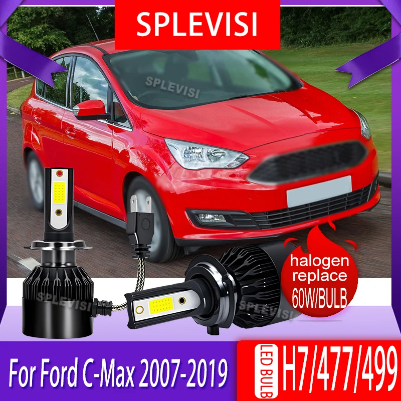 

New Upgrade COB LED Fan Cooled Headlight Bulb Low Dipped Beam Bulbs For Ford C-Max 2007 2008 2009 2010 2011 2012 2013 2014-2019