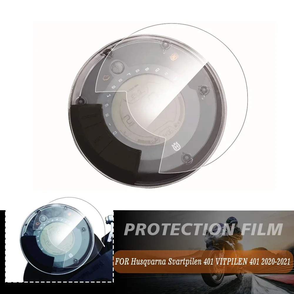 Motocicleta Scratch Protection Film, Dashboard Protector, Instrumento Cluster, Fit para Husqvarna Svartpilen 401 VITPILEN 401 2020 2021