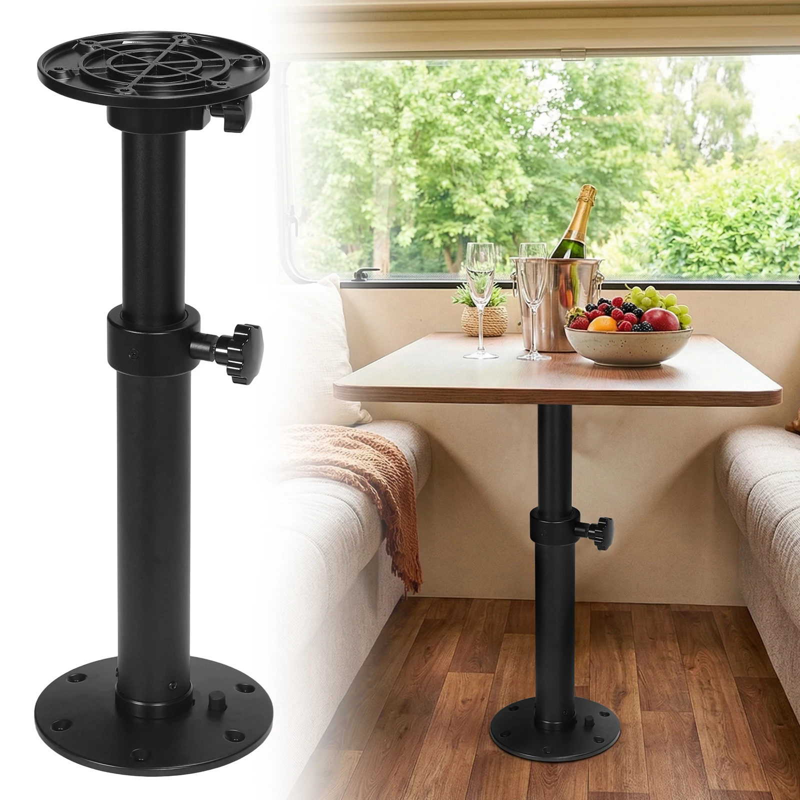 

Регулируемая система подъема стола на одной опоре (пьедестал) 27,5 дюйма для кемперов, лодок, яхт, автодомов, караванов