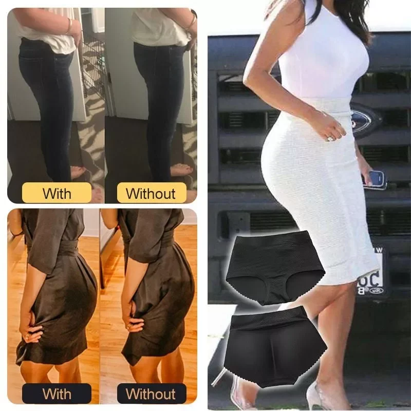 Kobiety Pull-up wyściółka majtki Butt fałszywy tyłek majtki Butt Hip Enhancer bezszwowe majtki kontroli pośladki bielizna Dropshipping