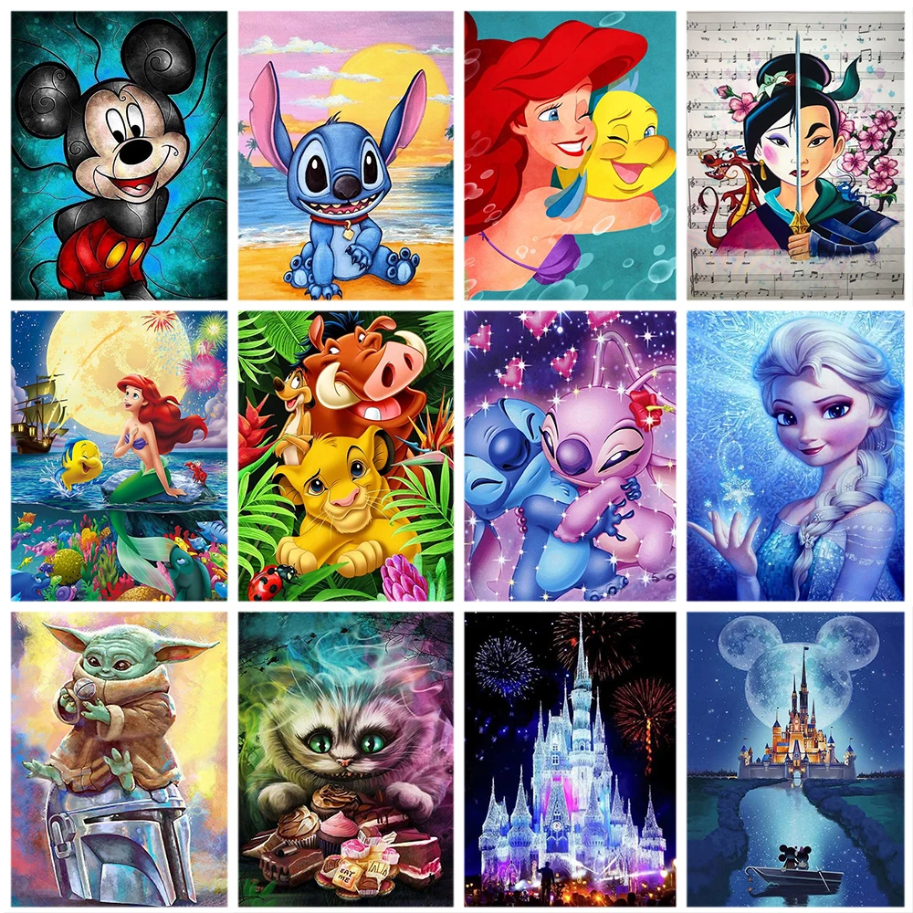 

Disney 5D Diamond Painting Cross Stitch Cartoon Princess The Lion King Embroidery Picture Rhinestones Art Home Decor Gift