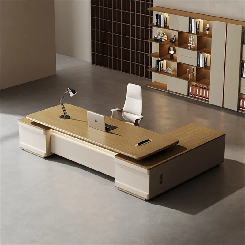 

Boss Desk and Chair Combination Simple Modern Light Luxury Senior Office Chairperson President