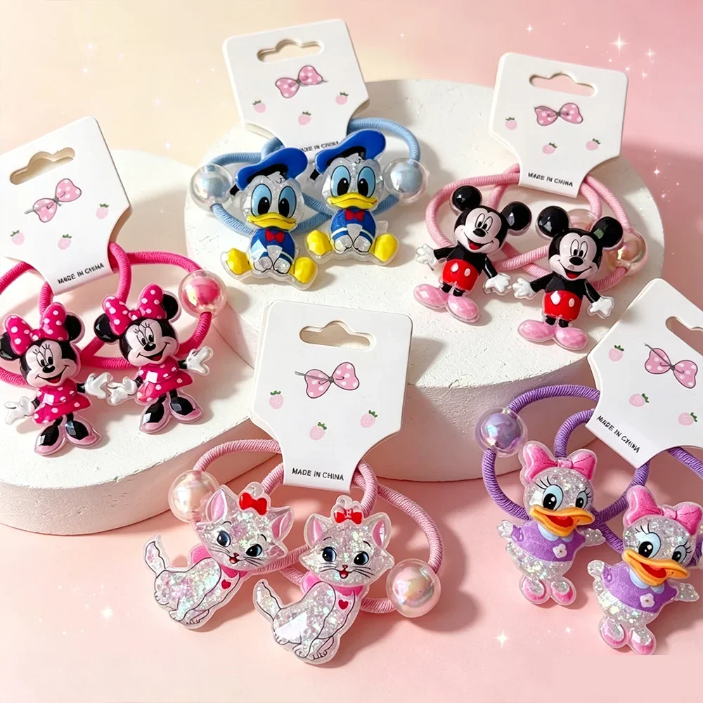 Disney Mickey Minnie Hair ties, sweet-style hair ties, decorations for girls, rewards, birthday gifts, accessories for women