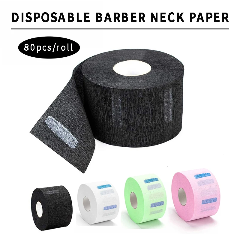 One Roll Disposable Barber Neck Papers Stretchable Hairdresser Haircut Collar Necks Covering Salon Hairdressing Accessories