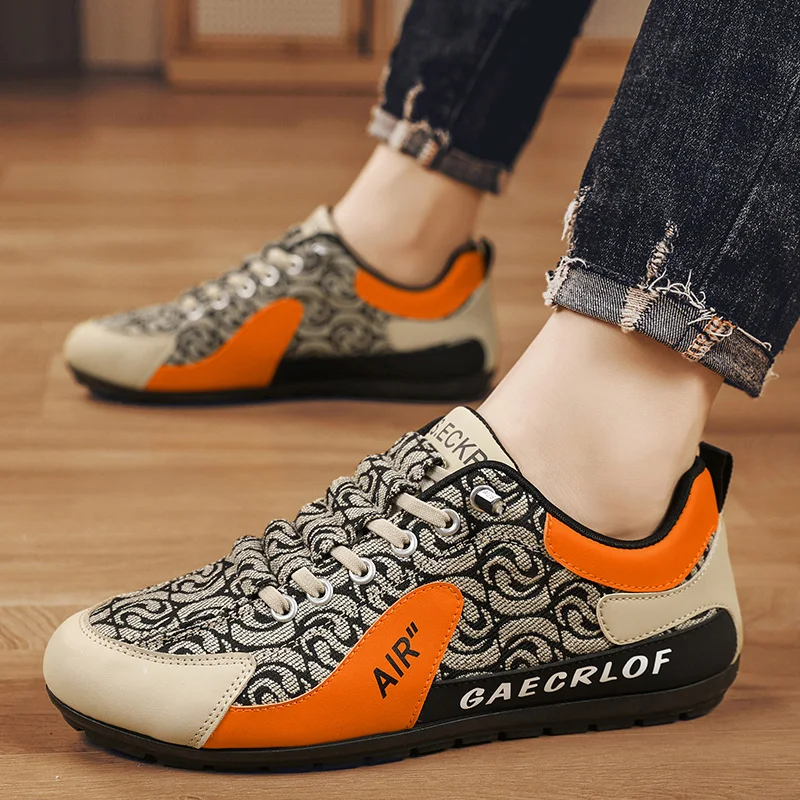 2024 Fashion Printed Casual Sneakers Man Low-Cut Breathable Men\'s Sports Shoes Comfortable Non-Slip Running Shoes Men Trainers