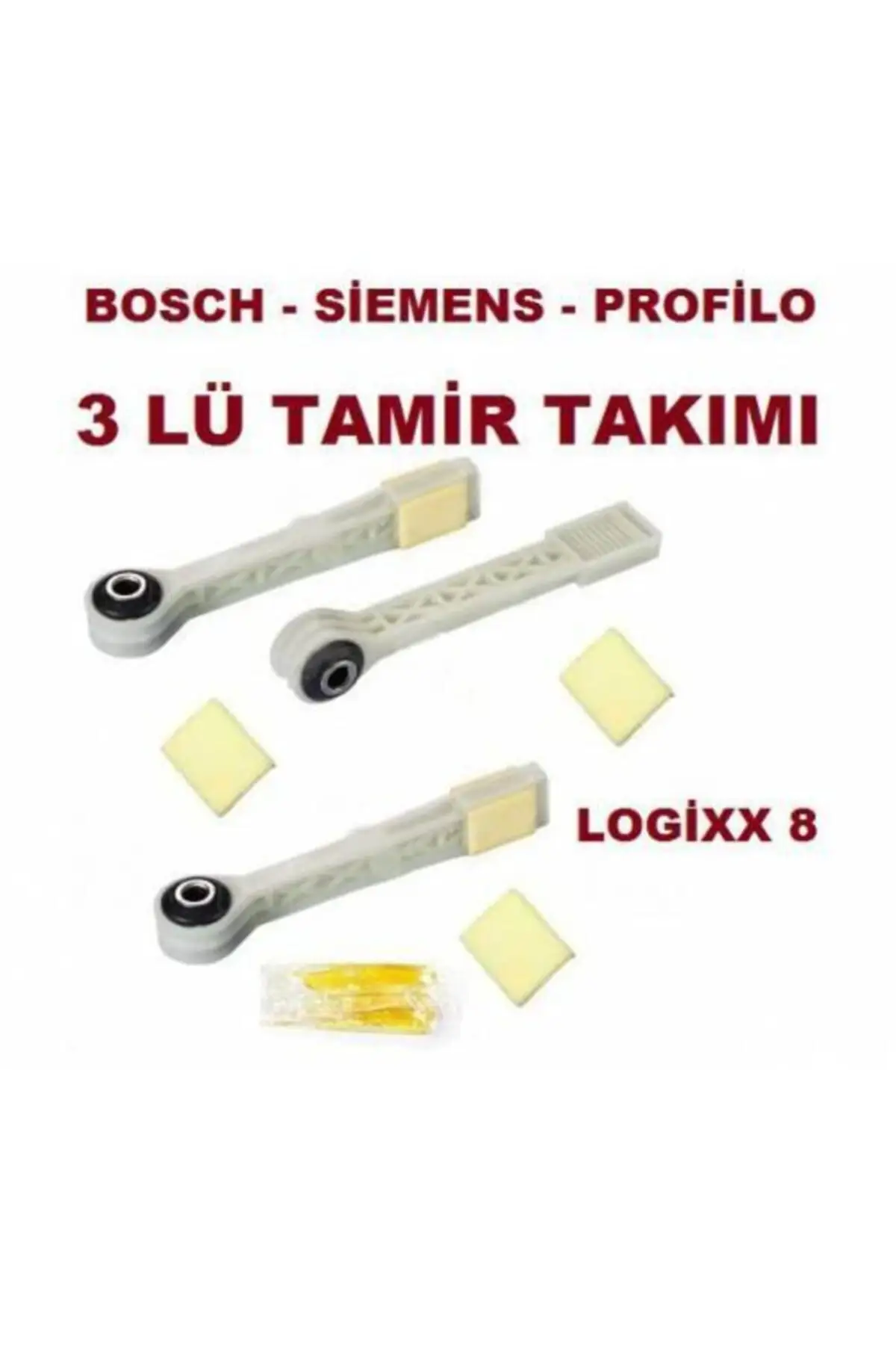 Washing Machine Shock Absorber Repair Kit  Set of 3  Spare Part Damper Compatible Parts Logixx 8 For Bosch-Profilo Siemens