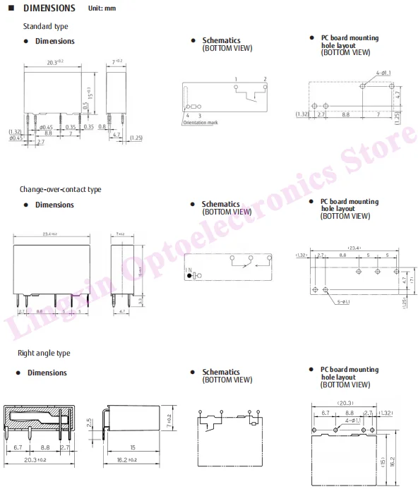 20Pcs/Lot Relay F3AA012E F3AA005E F3AA024E 1 Form A SPST-NO Power Relays F3AA 5V 12V 24V DC 4PIN 5A 100% Original new