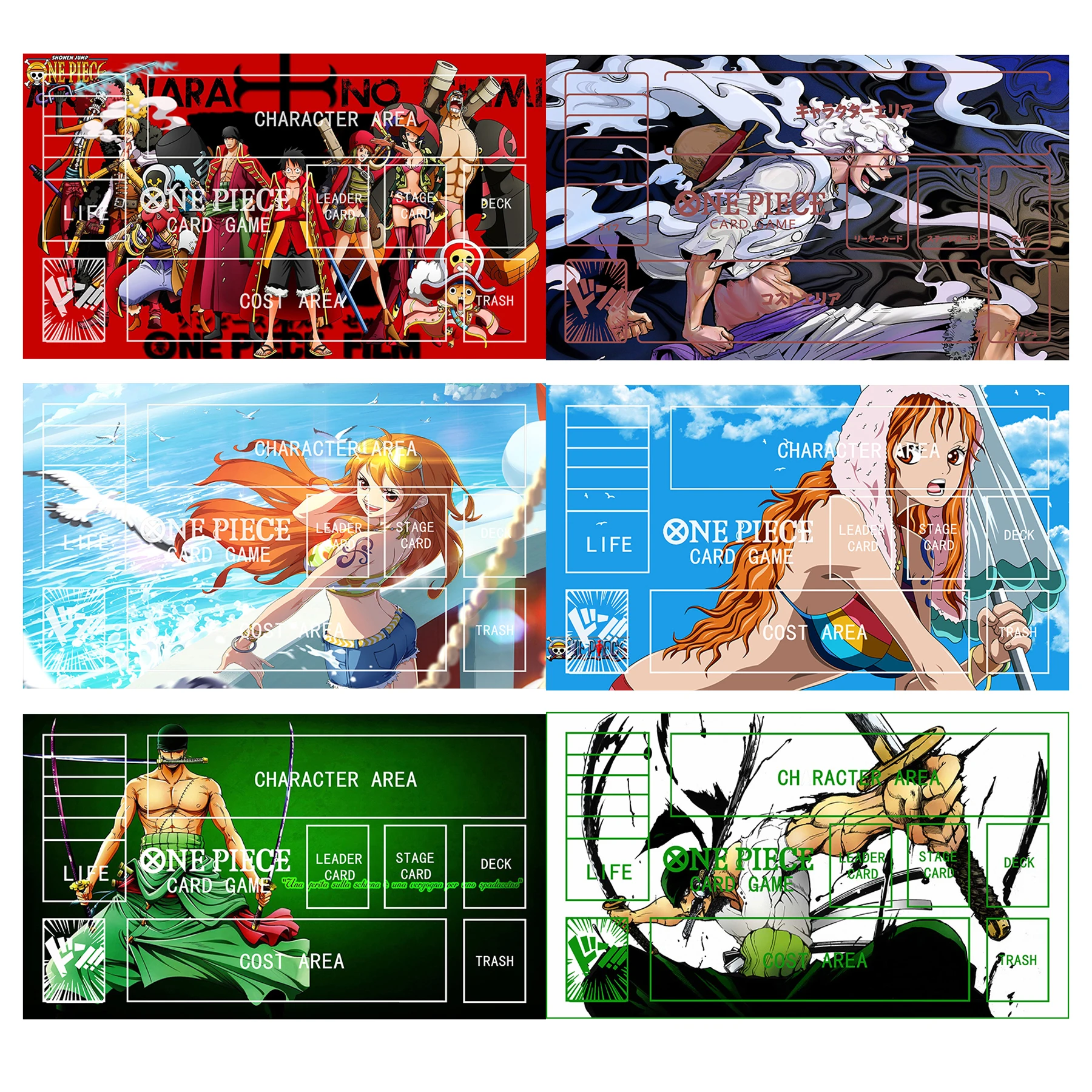 

600X350X2Mm One Piece Uta Roronoa Zoro Card Battle Mat Opcg Ace Luffy Nami Board Game Card Table Mat Anime Card Gift Toys