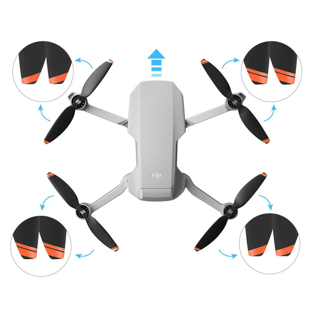 Hélice Blade Substituição para DJI Mini 4K, Mini 2, SE Drone, peso leve, ventiladores de asa, peças sobressalentes Acessório, 4726, 4 Par