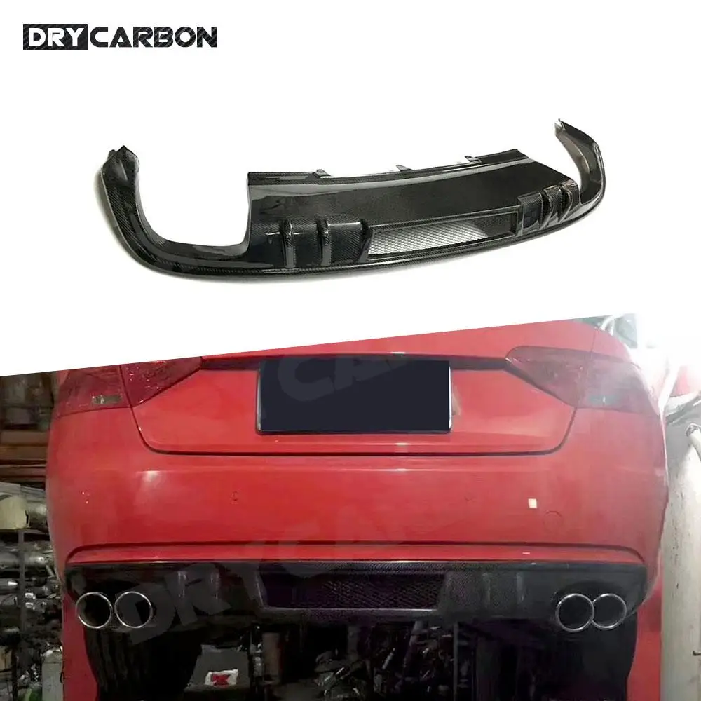 Carbon Fiber Rear Lip Diffuser for Audi A5 Coupe 2 Door 2013 2014 2015 Car Standard Rear Bumper Lip Diffuser Splitters Spoiler