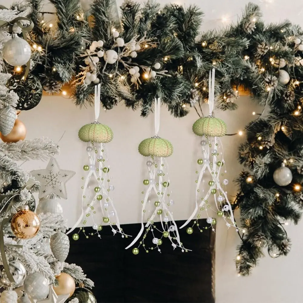 DIY Jellyfish Prism Pendant Exquisite Easy to Catch Sea Shell Wind Chimes Ocean Themed Sunlight Capture Collector Living Room