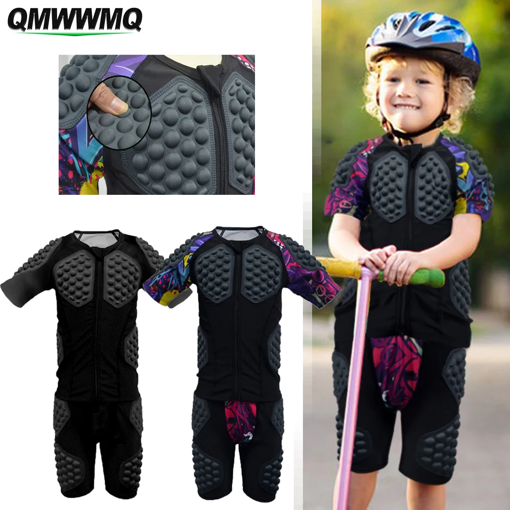 2Pcs/Set Youth Baseball Chest Protective Shirt Kids Padded Compression Shirt and Padded Shorts Hip Butt Padded Short Pants