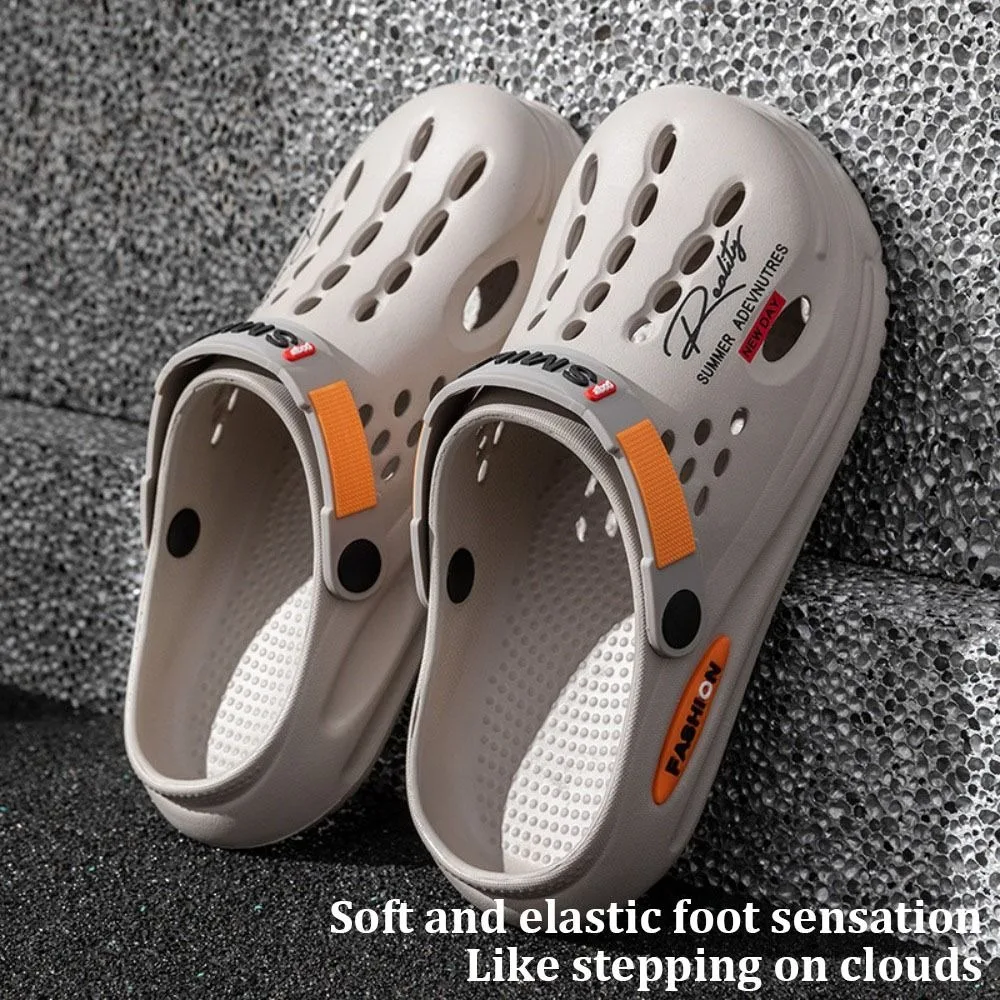 Fashion EVA Men's Slippers Summer Non-Slip Platform Sandals Breathable Soft Sole Casual Slides for Outdoor Activities