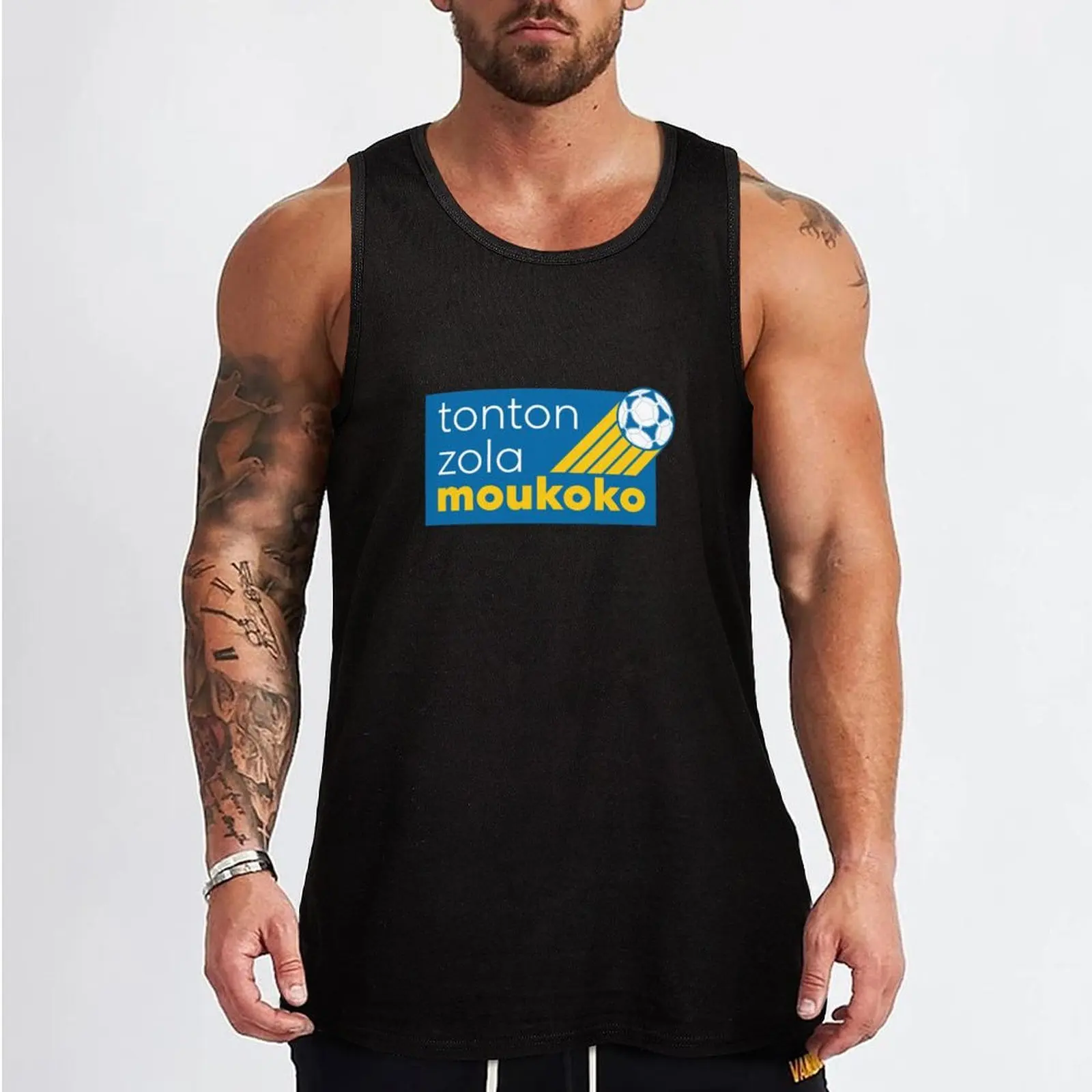 Tonton Zola Moukoko Logo Tank Top Men's fitness t-shirt sleeveless shirt man