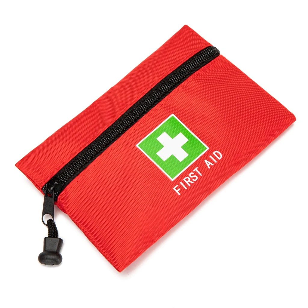 Red Emergency Bag First Aid Bag Small Empty Travel Rescue Bag Pouch First Responder Storage for Car Home Office Kitchen Sport