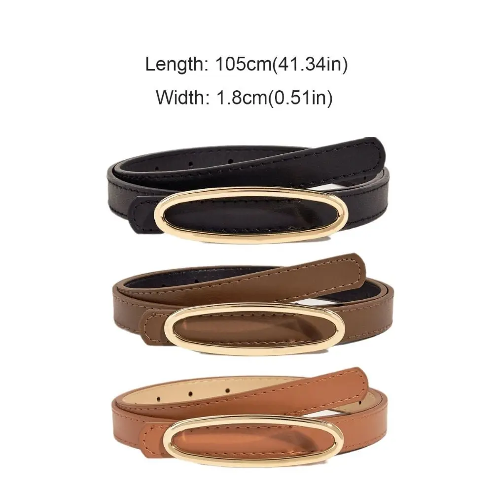 حزام جلدي متعدد الاستخدامات للرجال والنساء ، حزام عصري ، تصميم فاخر ، أحزمة بنطلون فستان