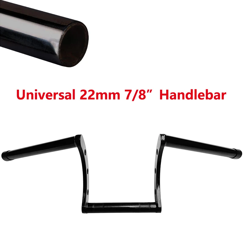 

Gloss black Motorcycle Handlebar Z Bars 22mm 7/8" Handlebars For Drag Custom Bobber Chopper Cruisers Softail Dyna Sportster