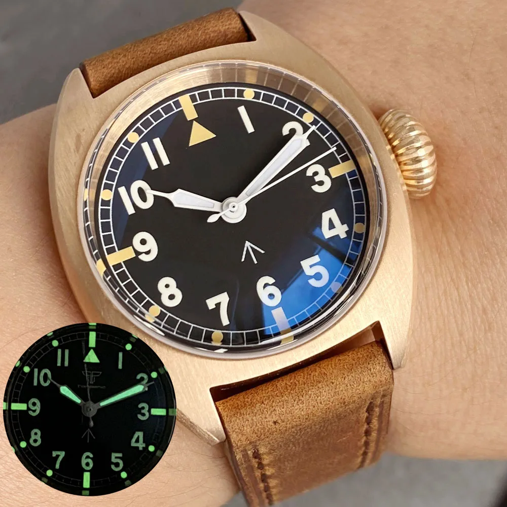 CUSN8 bronze Broad Arrow dial aviation Replica watch Military Watch Luminous Personality Sports Quartz Men Retro Pilot Watch